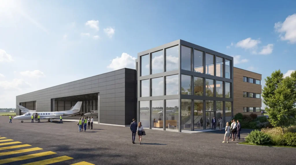 Architekt Mischo Flughafen Busines Jet Aviation Projektentwicklung Architektur Nrw Borken