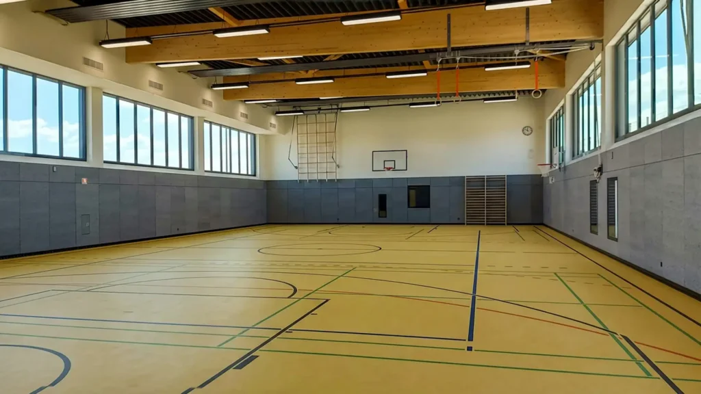 Architekt Mischo Holzverkleidung Turnhalle Neubau Architektur Nrw Borken