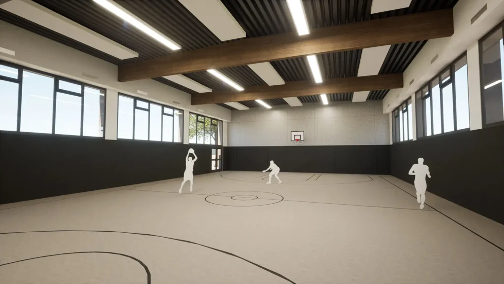 Architekt Mischo Holzverkleidung Turnhalle Neubau Architektur Nrw Borken