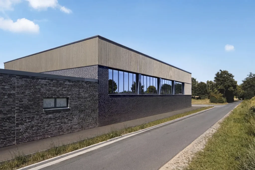 Architekt Mischo Holzverkleidung Turnhalle Neubau Architektur Nrw Borken