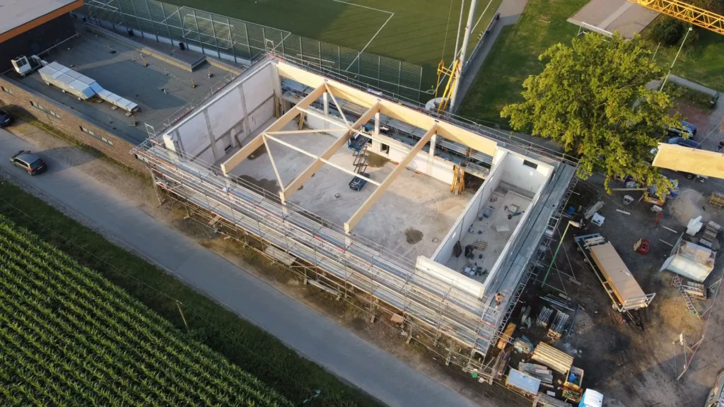 Architekt Mischo Holzverkleidung Turnhalle Neubau Architektur Nrw Borken