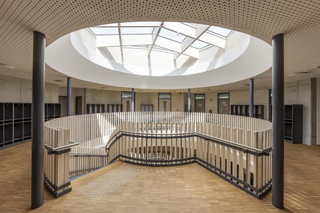 Architekt Schule Holzfassade öffentlich Holzrahmenbau Holzmassiv Architektur Nrw Borken