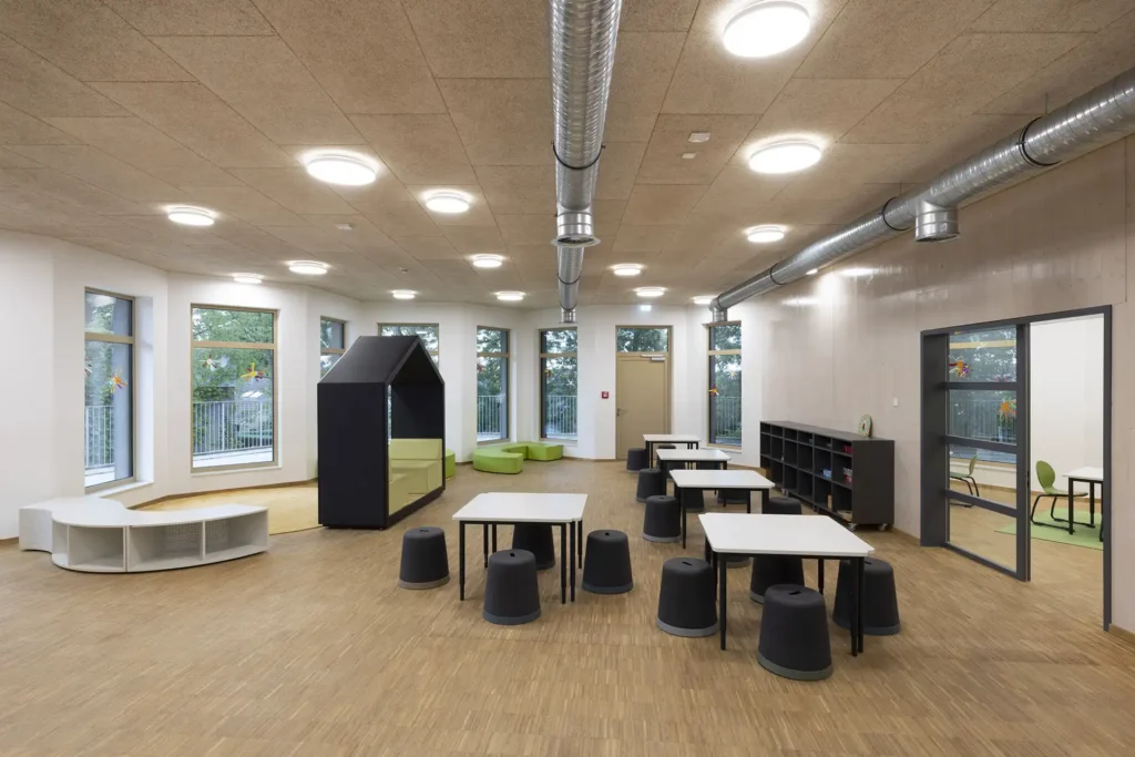 Architekt Schule Holzfassade öffentlich Holzrahmenbau Holzmassiv Architektur Nrw Borken