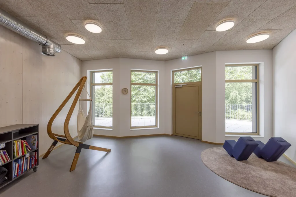 Architekt Schule Holzfassade öffentlich Holzrahmenbau Holzmassiv Architektur Nrw Borken